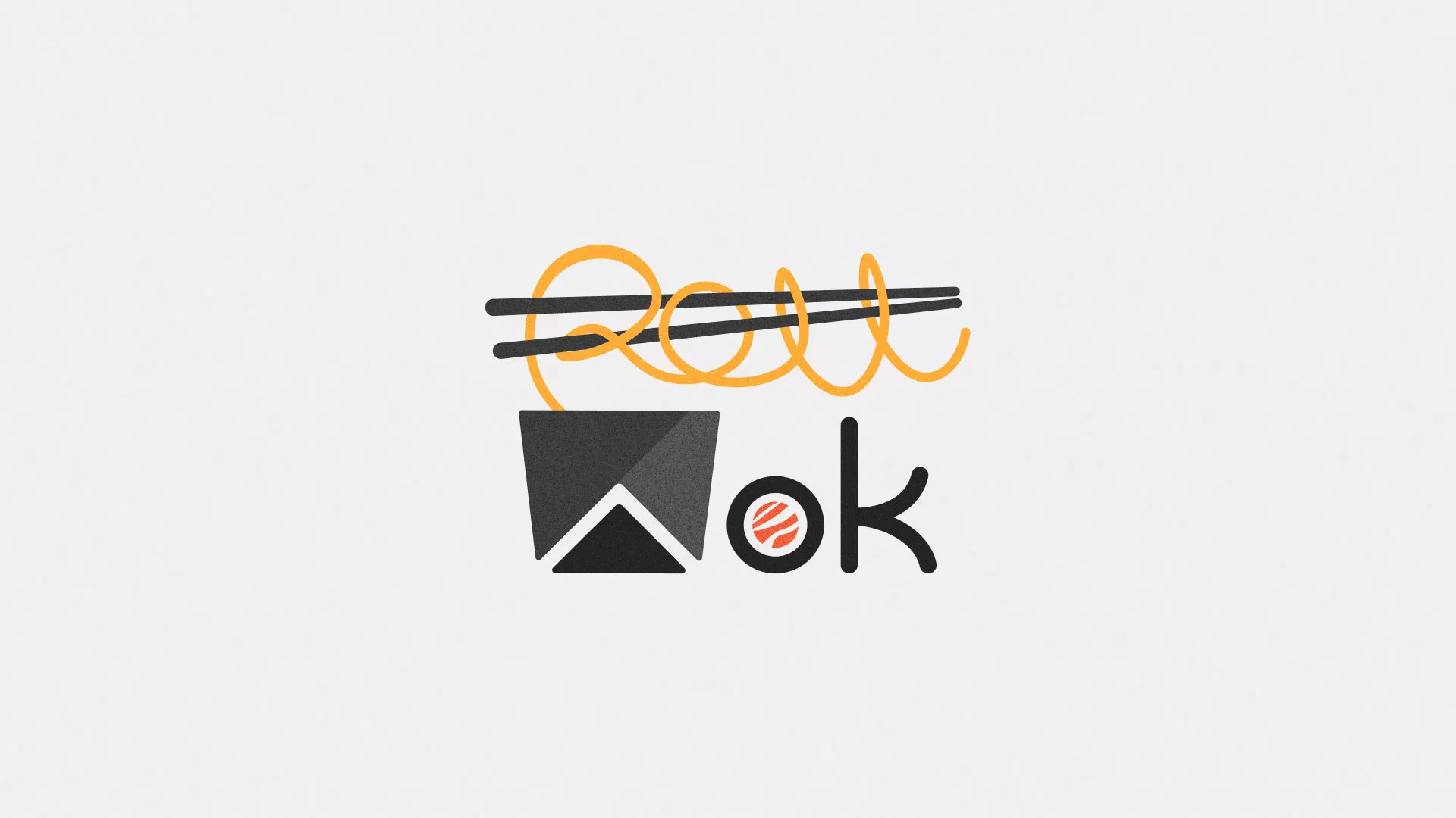 Разработка логотипа суши-бара «Roll Wok Club» в Красновишерске